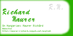 richard maurer business card